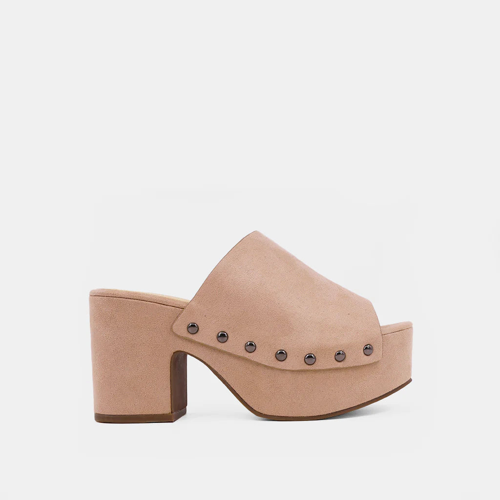 GINA- Sand Suede Wedges